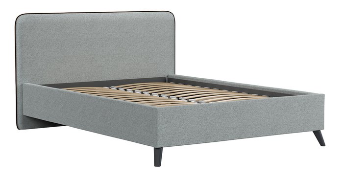 Кровать без подъемного механизма Милана 180х200 серого цвета. - купить Кровати для спальни по цене 31840.0