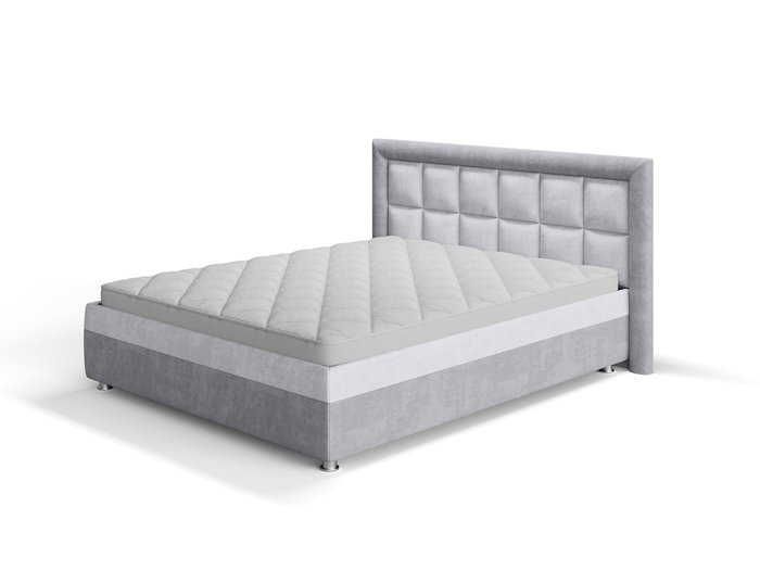 Кровать Афина 160х200 серого цвета без подъемного механизма