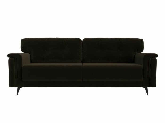 Прямой диван-кровать Оксфорд коричневого цвета - купить Прямые диваны по цене 63999.0