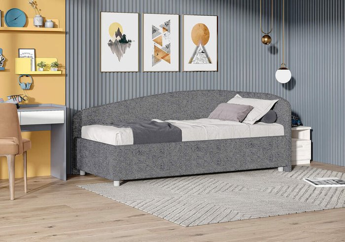 Кровать Paola R 80х200 пепельного цвета без основания и подъемного механизма - лучшие Кровати для спальни в INMYROOM