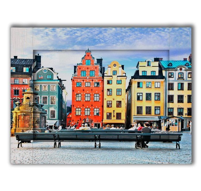 Картина Амстердам с Арт рамой 45х35