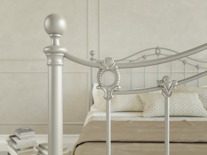 Кровать Карина 180х200 серебряного цвета - лучшие Кровати для спальни в INMYROOM