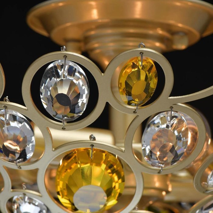 Потолочный светильник Лаура с хрустальными вставками - лучшие Потолочные люстры в INMYROOM