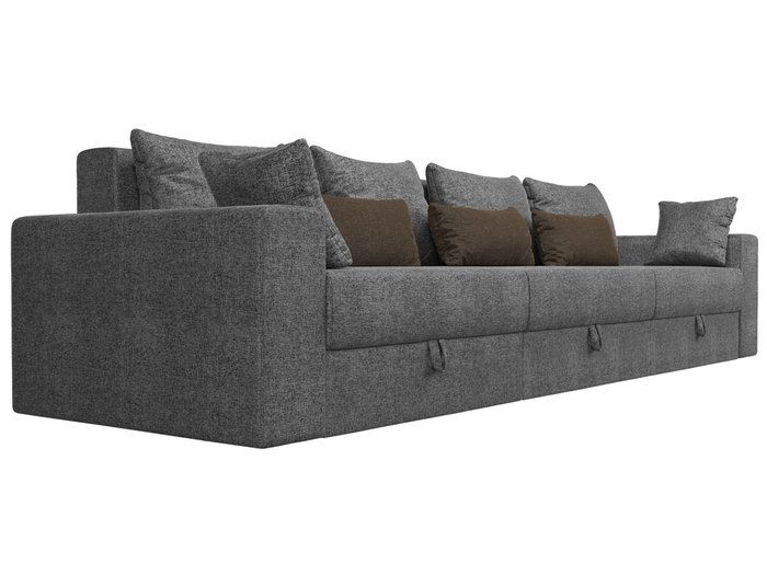Прямой диван-кровать Мэдисон Long серо-коричневого цвета - лучшие Прямые диваны в INMYROOM