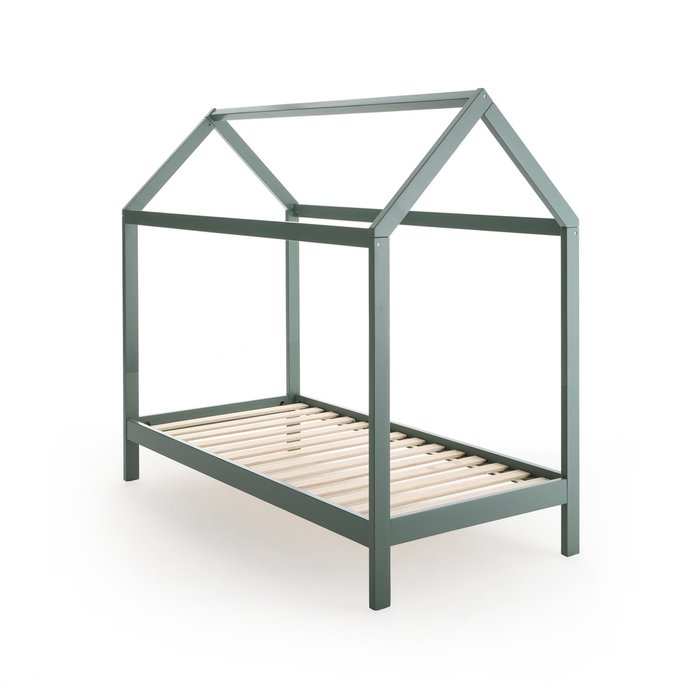 Кровать-шатер из массива сосны Archi 90x190 зеленого цвета - купить Одноярусные кроватки по цене 31853.0