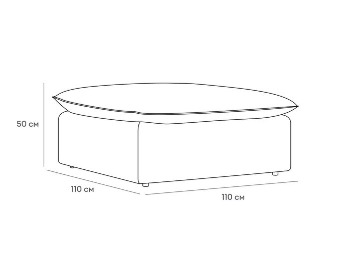 Пуф Rivoli светло-бежевого цвета - лучшие Пуфы в INMYROOM Пуф Rivoli светло-бежевого цвета - лучшие Пуфы в INMYROOM