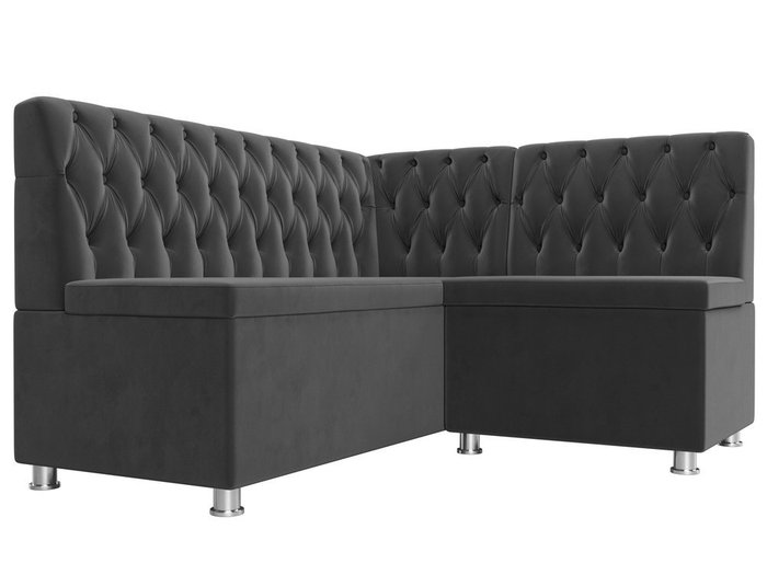 Кухонный угловой диван Мирта серого цвета правый угол - лучшие Угловые диваны в INMYROOM