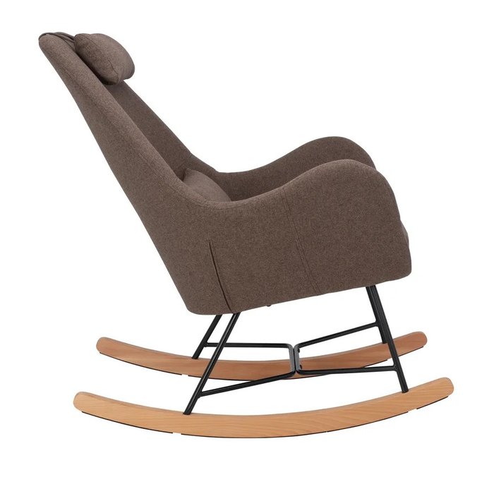 Кресло-качалка Duglas кофейного цвета - лучшие Интерьерные кресла в INMYROOM