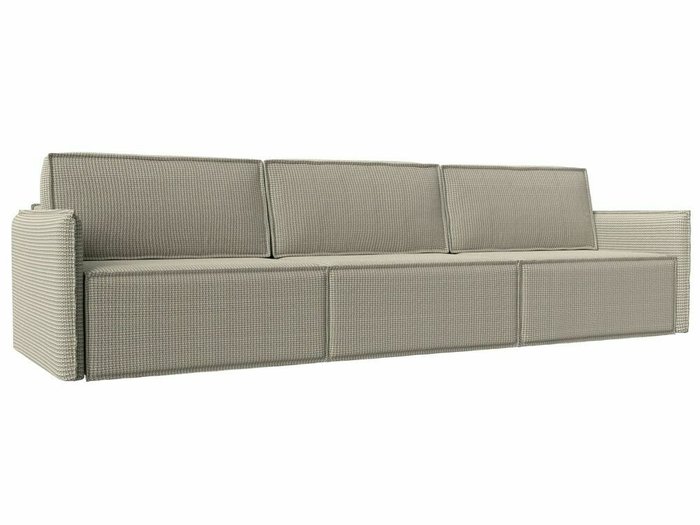 Прямой диван-кровать Либерти лонг серо-бежевого цвета