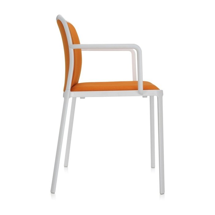 Стул Audrey Soft оранжевого цвета с подлокотниками - лучшие Обеденные стулья в INMYROOM