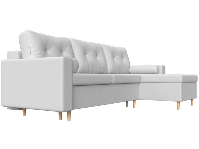 Угловой диван-кровать Белфаст белого цвета (экокожа) правый угол - лучшие Угловые диваны в INMYROOM