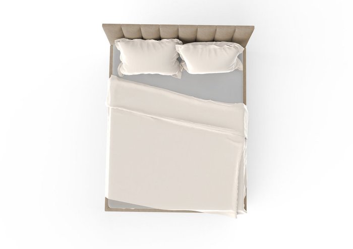 Кровать Клэр 200х200 бежевого цвета с подъемным механизмом  - лучшие Кровати для спальни в INMYROOM