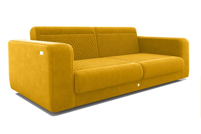 Прямой диван-кровать желтого цвета  - купить Прямые диваны по цене 235000.0