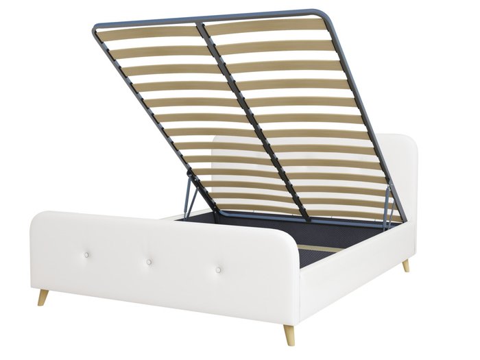 Кровать Raguza 140х200 белого цвета с подъемным механизмом - купить Кровати для спальни по цене 37118.0