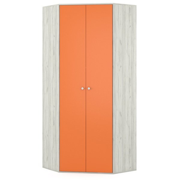 Угловой шкаф Тетрис оранжевого цвета