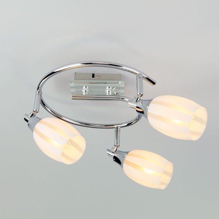 Светильник потолочный с поворотными плафонами 20130/3 хром - купить Накладные споты по цене 3281.0