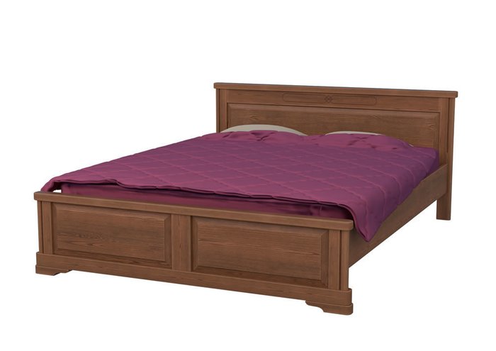 Кровать Эдем Лайт из массива ясеня цвета дуб натуральный 200х195 - купить Кровати для спальни по цене 53762.0