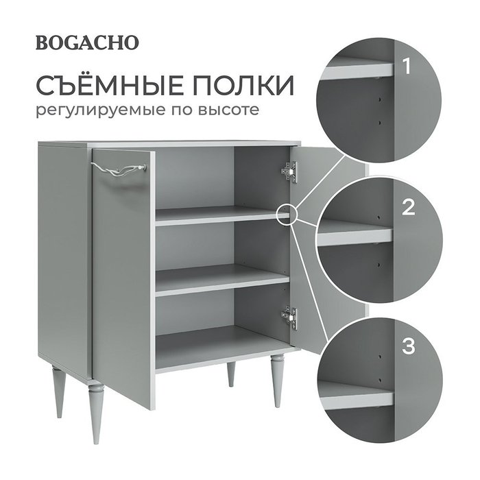 Комод Арт Колор matte Классик Голд Белый опал матовый - лучшие Комоды в INMYROOM