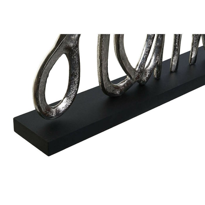 Декоративная фигура Чёрный Позолоченный Серебристый город 46 x 8 x 29 cm (2 штук) - купить Фигуры и статуэтки по цене 10461.0
