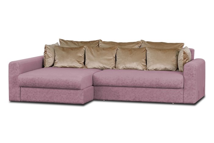 Угловой диван-кровать Мэдисон Черри розового цвета - купить Угловые диваны по цене 47990.0