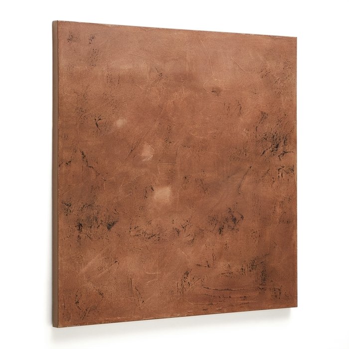 Картина Sabira 100х100 коричневого цвета 
