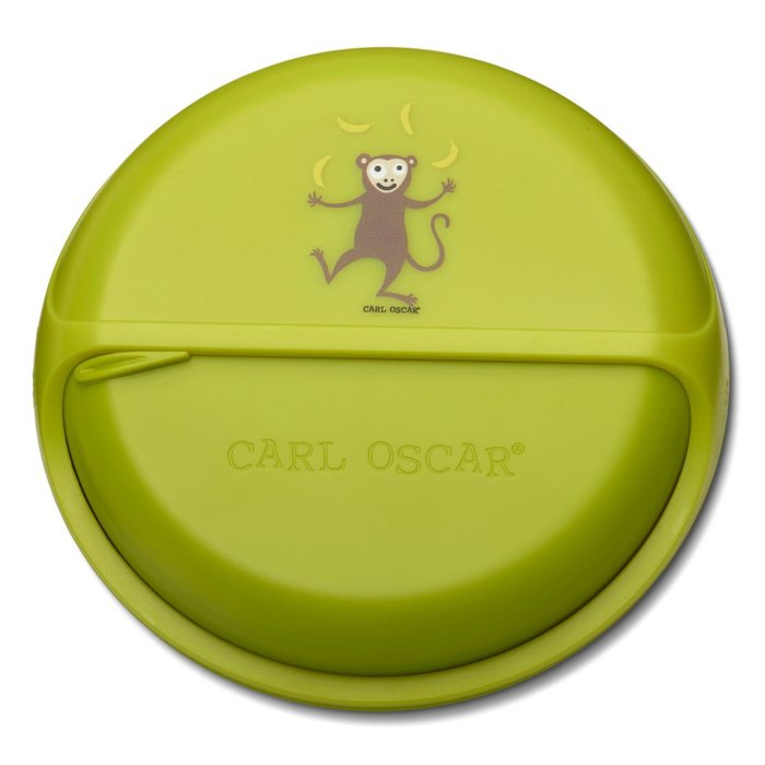 Ланч-бокс для перекусов Snack Disc Monkey лаймового цвета