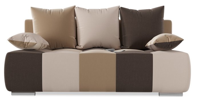 Диван прямой Плей Пэчворк Brown бежево-коричневого цвета - купить Прямые диваны по цене 15590.0