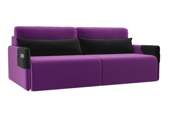 Прямой диван-кровать Армада фиолетового цвета
