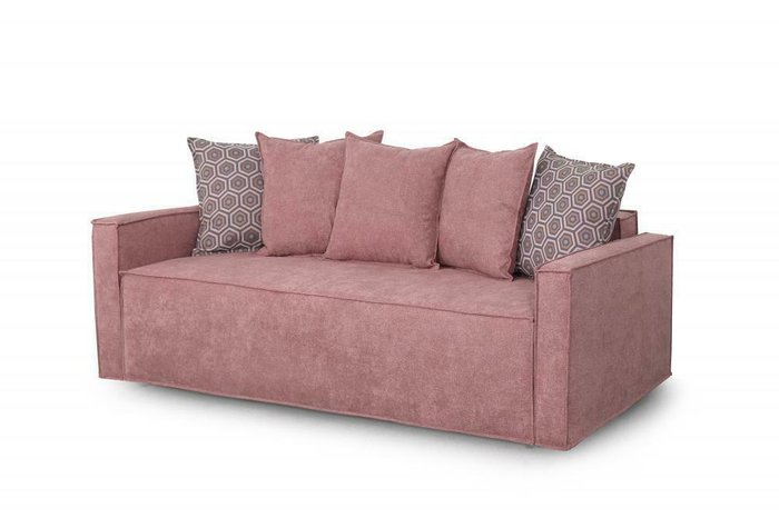 Прямой диван-кровать Онтарио розового цвета - купить Прямые диваны по цене 50690.0