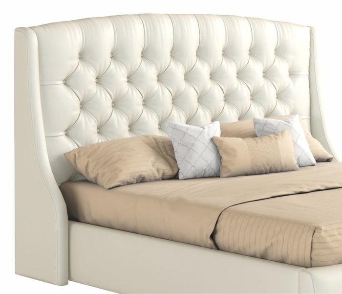 Кровать Стефани 160х200 с подъемным механизмом белого цвета - лучшие Кровати для спальни в INMYROOM