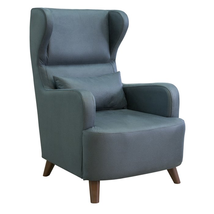 Кресло Меланж в обивке сине-серого цвета - купить Интерьерные кресла по цене 12988.0