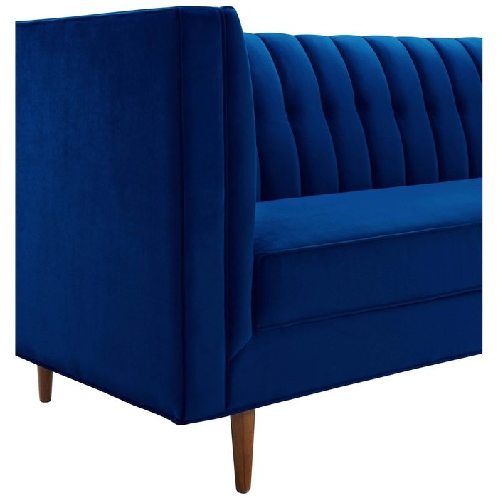 Диван трехместный Gera синего цвета - лучшие Прямые диваны в INMYROOM