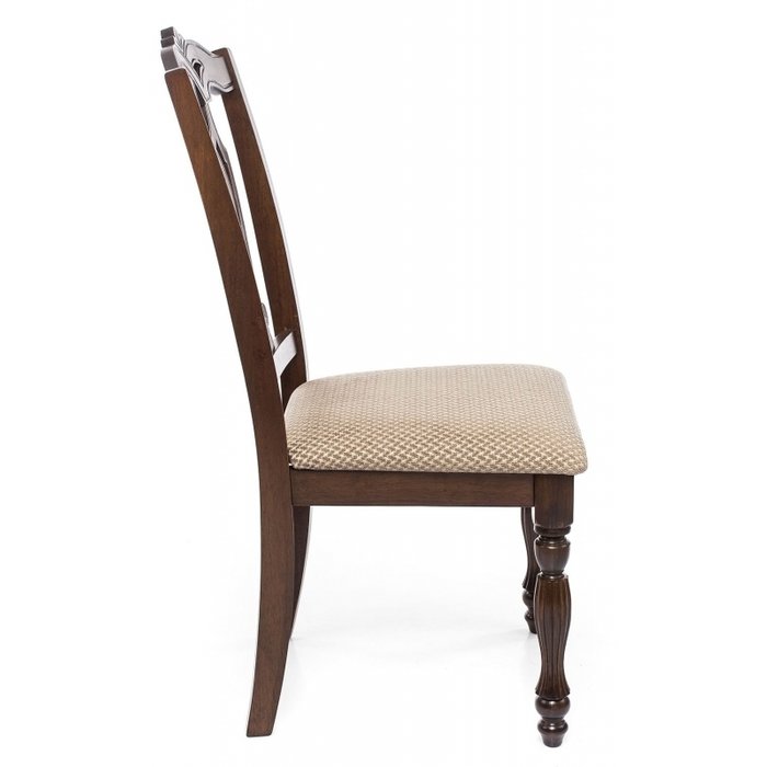 Стул Vastra cappuccino из ткани и массива гевеи - лучшие Обеденные стулья в INMYROOM