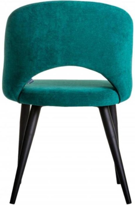 Стул Lars изумрудного цвета с черными ножками - лучшие Обеденные стулья в INMYROOM