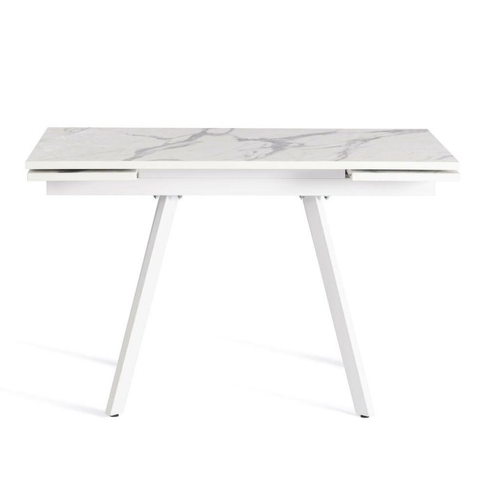 Раздвижной обеденный стол Vigo белого цвета - лучшие Обеденные столы в INMYROOM