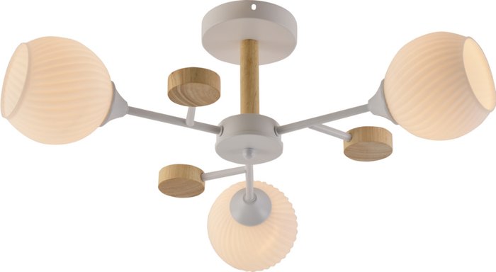 Люстра на штанге Chiara Б0068427 (стекло, цвет белый) Люстра на штанге Chiara Б0068427 (стекло, цвет белый)