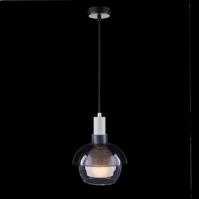 Подвесной светильник Panama wenge c плафоном в форме полушар - купить Подвесные светильники по цене 6730.0