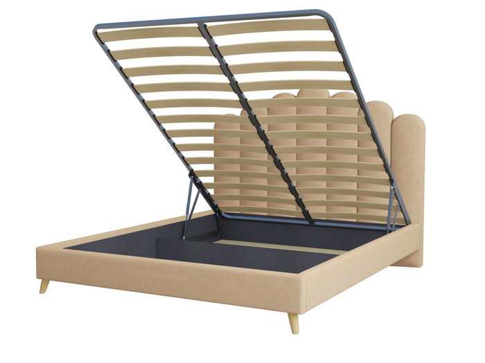 Кровать Lixano 180х200 бежевого цвета с подъемным механизмом - купить Кровати для спальни по цене 42237.0