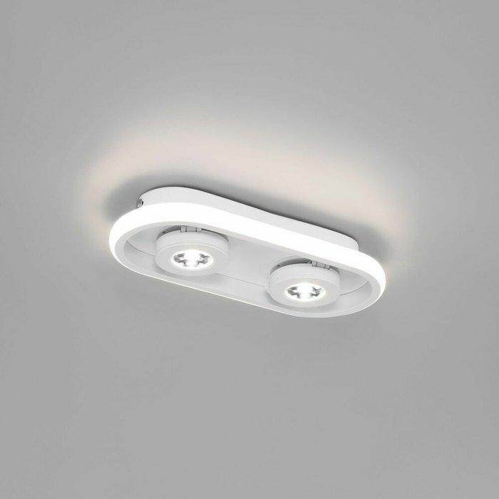 Потолочный светодиодный светильник 20123/2 LED белый Slam - купить Накладные споты по цене 7760.0