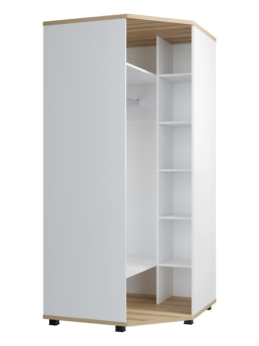 Шкаф угловой Скайлайт белого цвета - купить Шкафы распашные по цене 29637.0