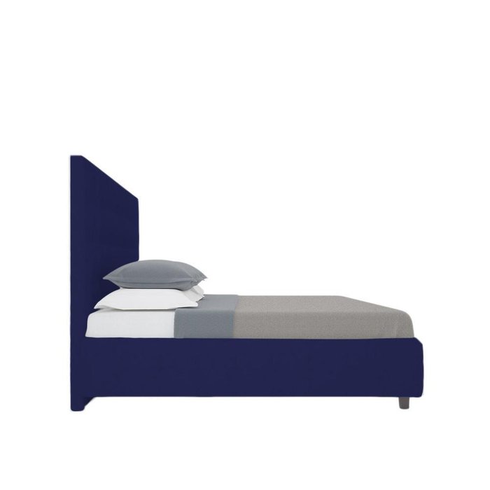 Кровать "Royal Black" Велюр Синий 180х200 - купить Кровати для спальни по цене 102000.0