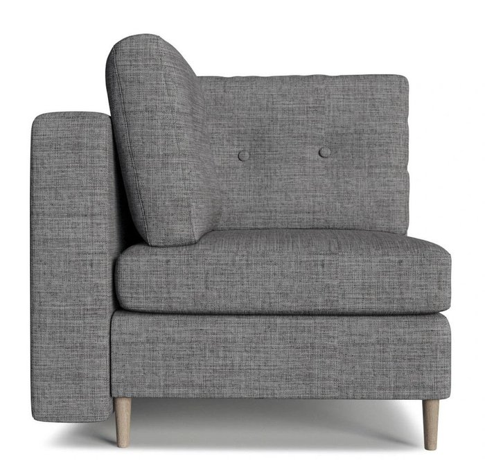 Модуль угловой сектор Белфаст серого цвета - купить Интерьерные кресла по цене 17241.0