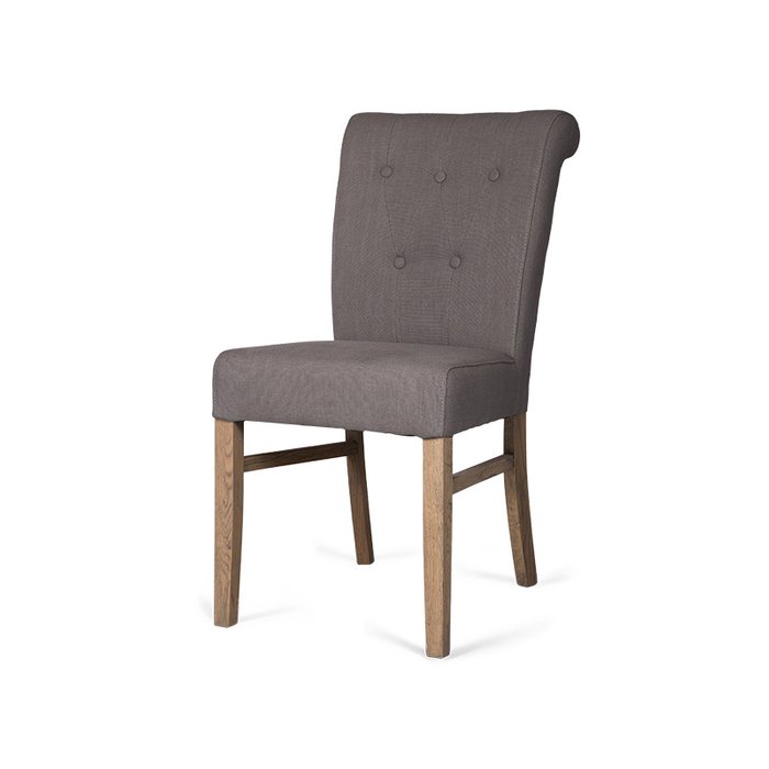 Обеденный стул Planter серого цвета из массива дерева
