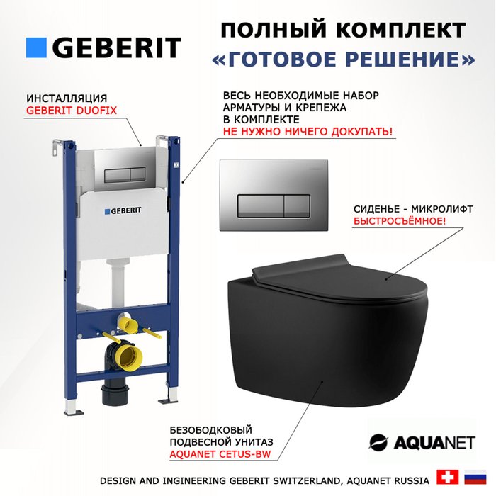 Комплект 3 в 1 инсталляция Duofix