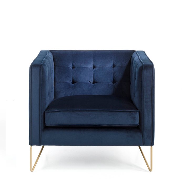 Мягкое кресло синего цвета - купить Интерьерные кресла по цене 1490990.0