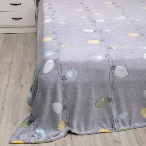 Плед 'Амели' светящийся 200х220, велсофт, 100% полиэстер, 'Лампочки' - купить Пледы по цене 2238