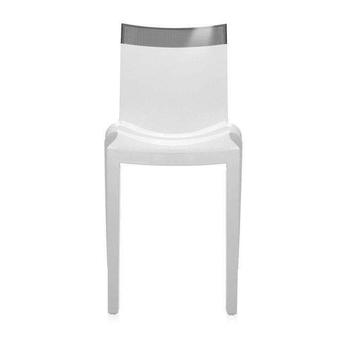 Стул Hi-Cut белого цвета с серой вставкой  - купить Обеденные стулья по цене 27090.0