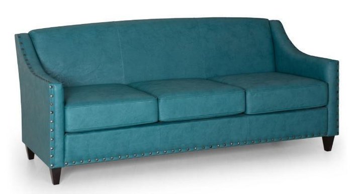 Диван прямой Рокфорд Richard дизайн 3 синего цвета - купить Прямые диваны по цене 51300.0