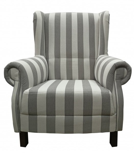 Кресло Французская полоска серо-белого цвета - купить Интерьерные кресла по цене 41600.0
