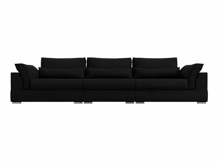 Прямой диван-кровать Пекин Long черного цвета - купить Прямые диваны по цене 99999.0